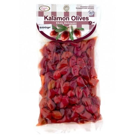 Olives de Kalamata noires naturelles en sous vide ELLIE 500 g