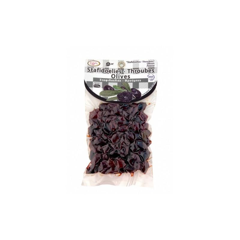 Olives noires variété 'Stafidoelies - Throumpa' de Thassos ELLIE 200 g