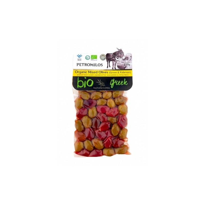 Olives grecques mixtes BIO en sous vide PETROMILOS 250 g