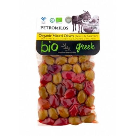 Olives grecques mixtes BIO en sous vide PETROMILOS 250 g